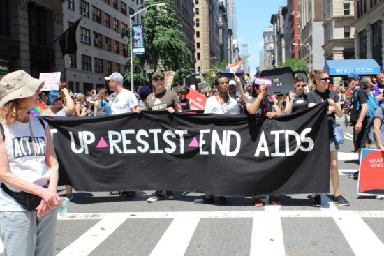 Act-up protest to end AIDS