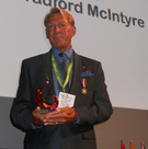 Bradford McIntyre receiving the PRIDE Legacy Award, July 20, 2013 - PRIDE Legacy Awards presented by TELUS.