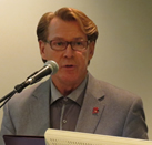 Photo: Bradford McIntyre, Guest Speaker, Fostering End-of-Life Conversations, Community Care Among LGBT Older Adults - Town Hall Meeting - January 28, 2015. Vancouver, BC. Canada