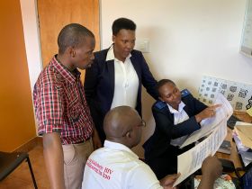 Members of the GIVE MOVE clinical trial team in Lesotho. (Photo: Jennifer Brown, SolidarMed)