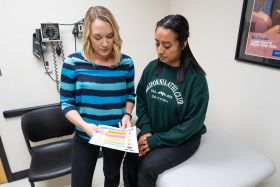 Nurse practitioner Stacy Biffle-Quimba conducts an STI consultation at Columbus Public Health. As cases of STIs such as syphilis become an increasing health threat, talking to your docotor, getting tested and undergoing any necessary treatment is as important as ever