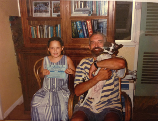 A young Sofia sits next to her father Jack Bartlett?