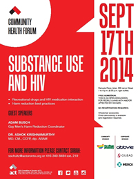 Poster: SUBSTANCE USE AND HIV - The AIDS Committee of Toronto (ACT)