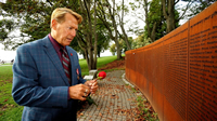 Bradford McIntyre at the Vancouver AIDS Memorial, 2013. (photo by Deni Daviau)