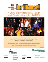 Poster: brilliant! A Show of Love for Mental Health and People Living with HIV/AIDS - St. Paul's Hospital Foundation