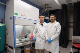 The prototype HIV detection device developed Chang Liu.