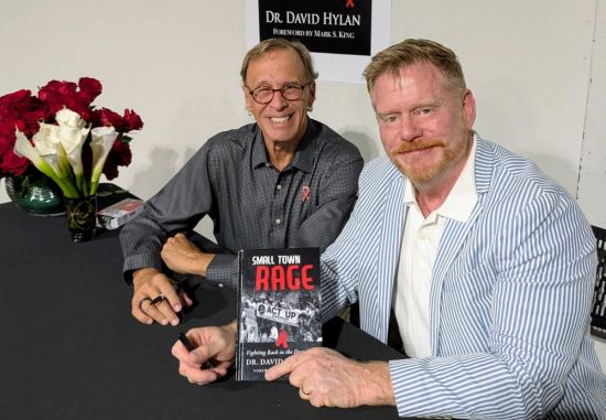 Small Town Rage’ author Dr. David Hylan and Mark S. King at the book launch event.
