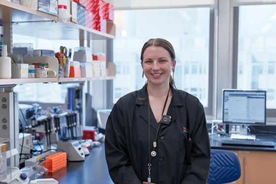Hannah Stadtler, an M.D.-Ph.D. student, is one of the first to graduate from the Wright Center’s T32 Translational Biomedical Sciences training program at VCU. (Photo by Christopher Richmond)