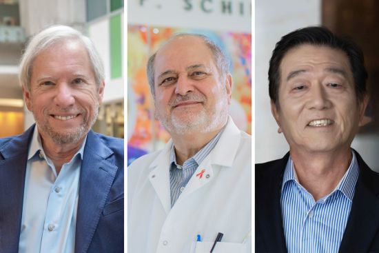 A photo colloge of Dennis Liotta, Raymond Schinazi and Woo-Baeg Choi